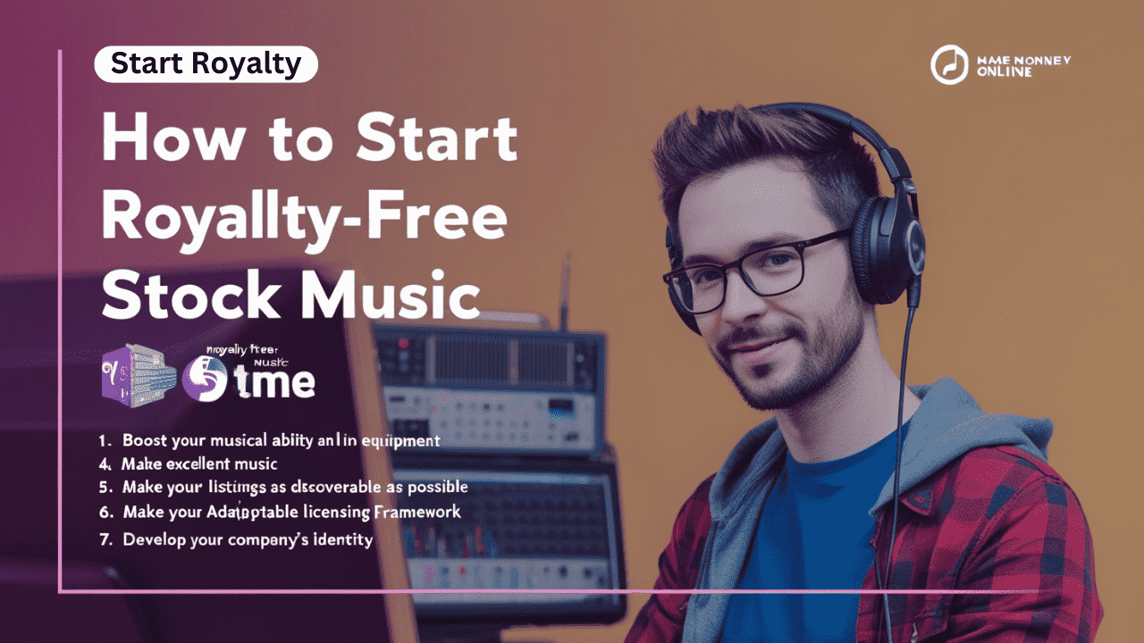 1. A guide on initiating royalty-free stock music creation for online income opportunities. 2. Steps to begin creating royalty-free stock music and generate online revenue. 3. An overview of starting royalty-free stock music production to earn money online.